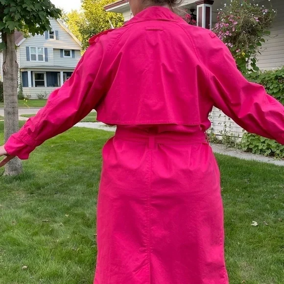 TOGETHER XL PINK TRENCH COAT LONG